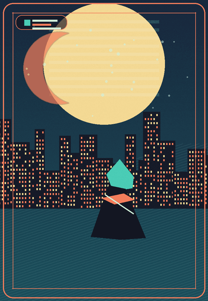 Neon moon anime poster